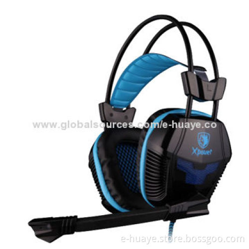 PC Gaming Headset with USB Connection and Glittering Light